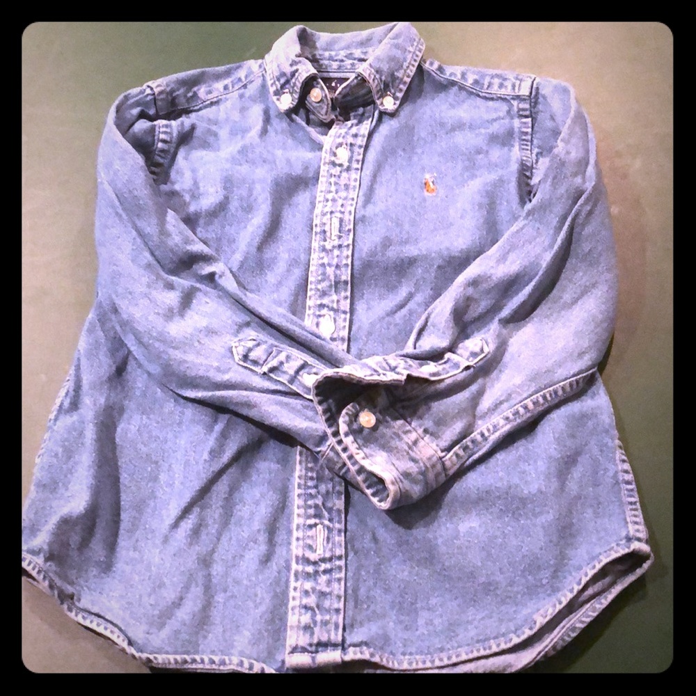 Boys Ralph Lauren denim button down shirt